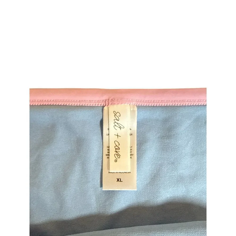 Salt+Cove Women's Juniors Blue Pink Hipster Beach Bikini Bottoms Sz XL Blue NWT